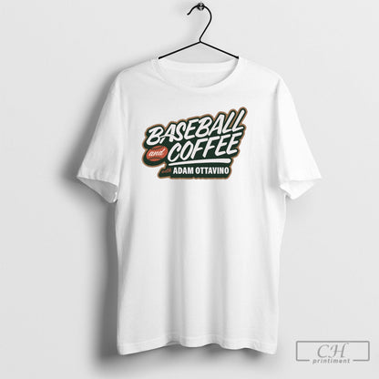 Baseball And Coffee Adam Ottavino Mlb 2025 Logo Tee Exclusive Fashion