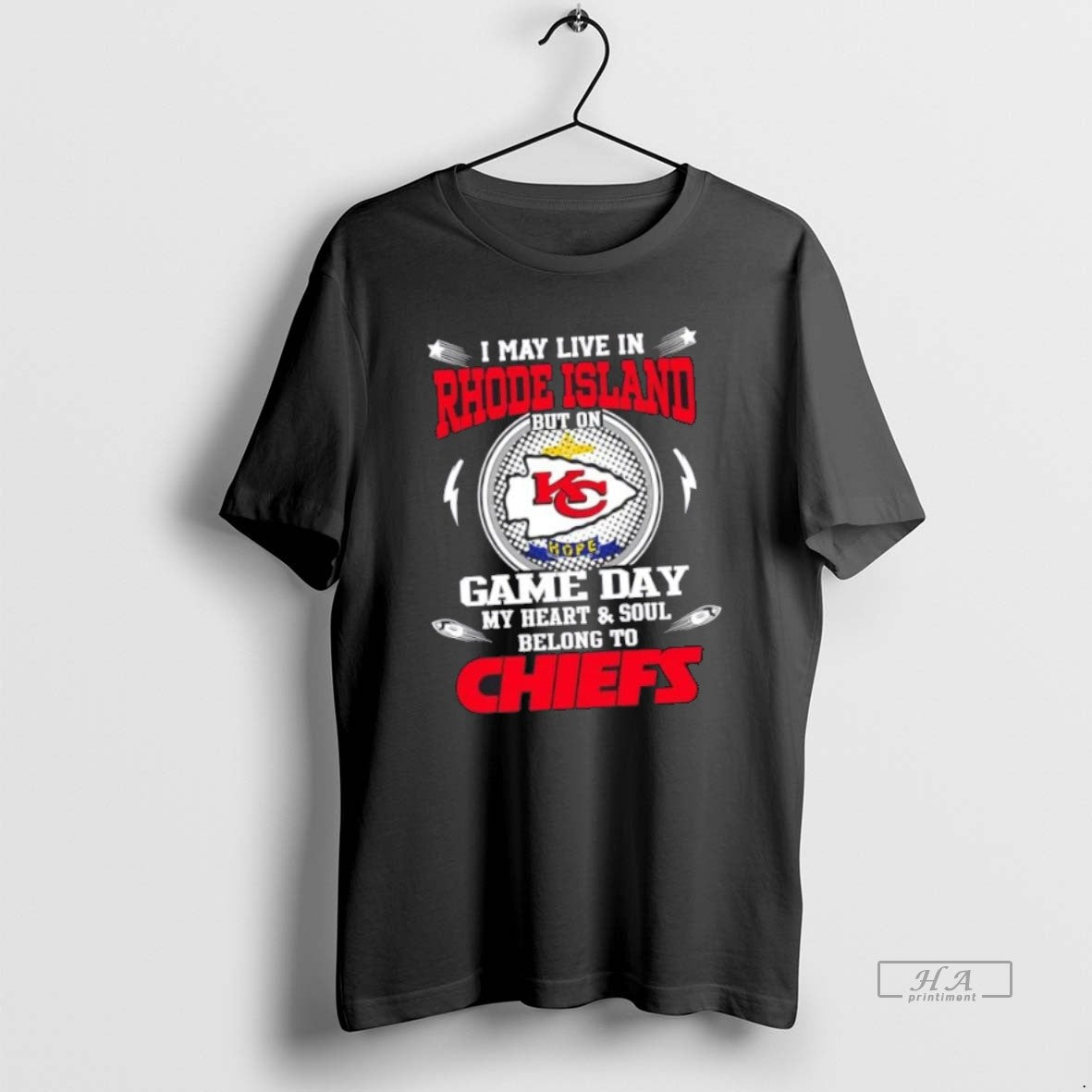 Best I May Live Rhode Island But Game Day My Heart And TShirt Premium