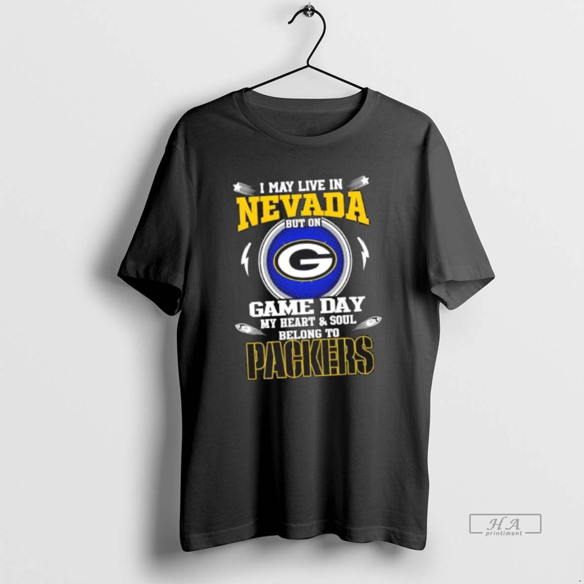Best Trendy I May Live Nevada But Game Day My Heart And Soul Tee