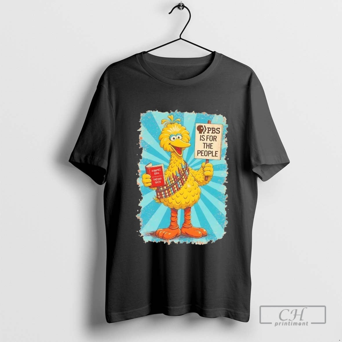 Big Bird Protest Pbs Is People TShirt Premium Style