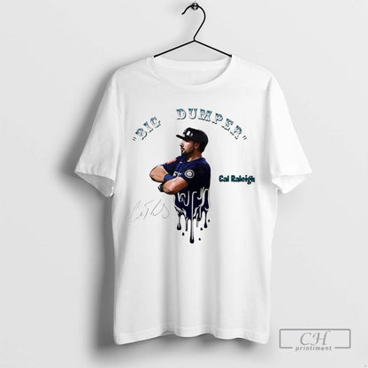 Big Dumper Cal Raleigh Signature Seattle Mariners Ladies Tee Retro
