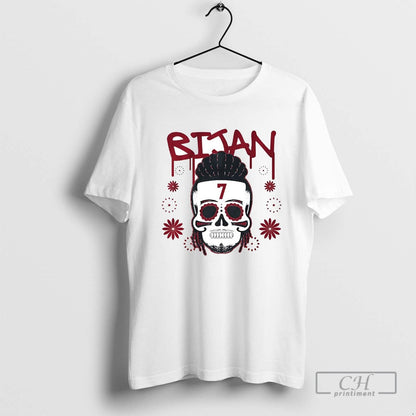 Bijan Robinson Sugar Skull Remix Tee Retro Outfit