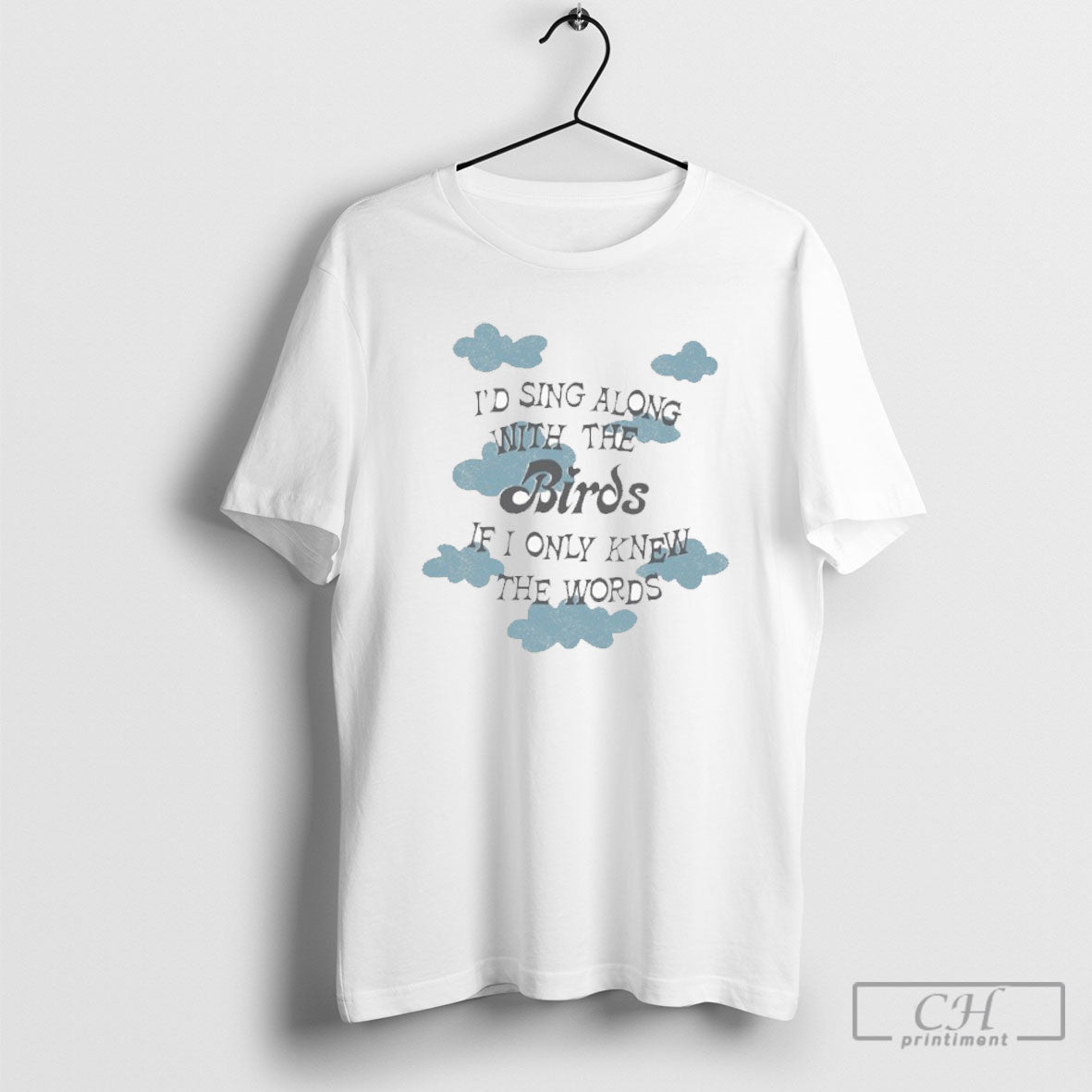 Billy Strings Id Sing Along Birds If I Only Knew Words Clouds TShirt