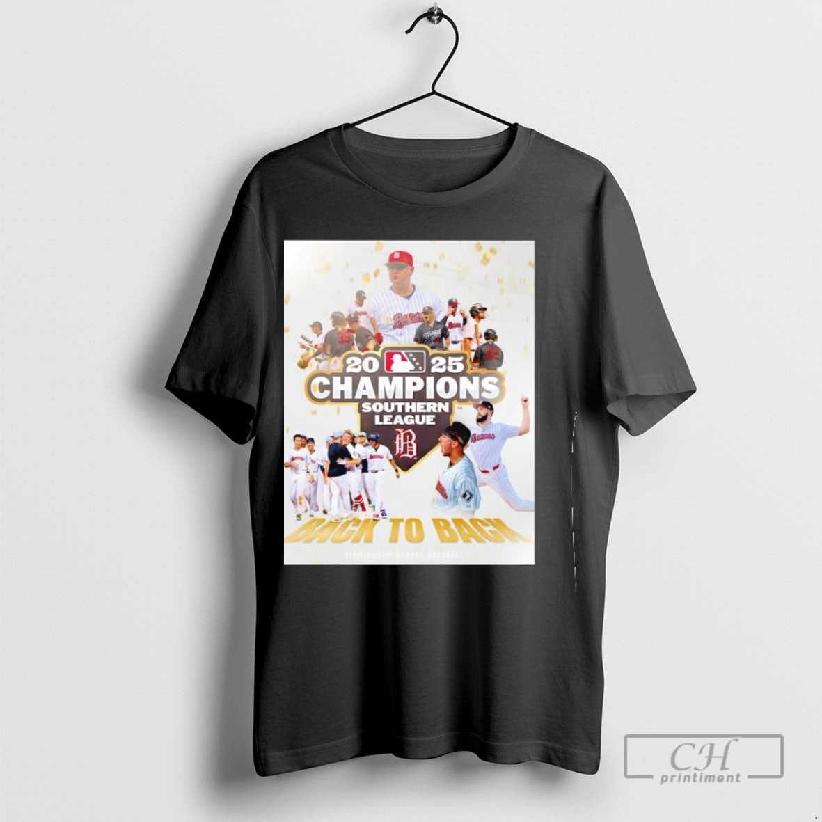 Birmingham Barons 2025 Champions Southern League Back To Back TShirt