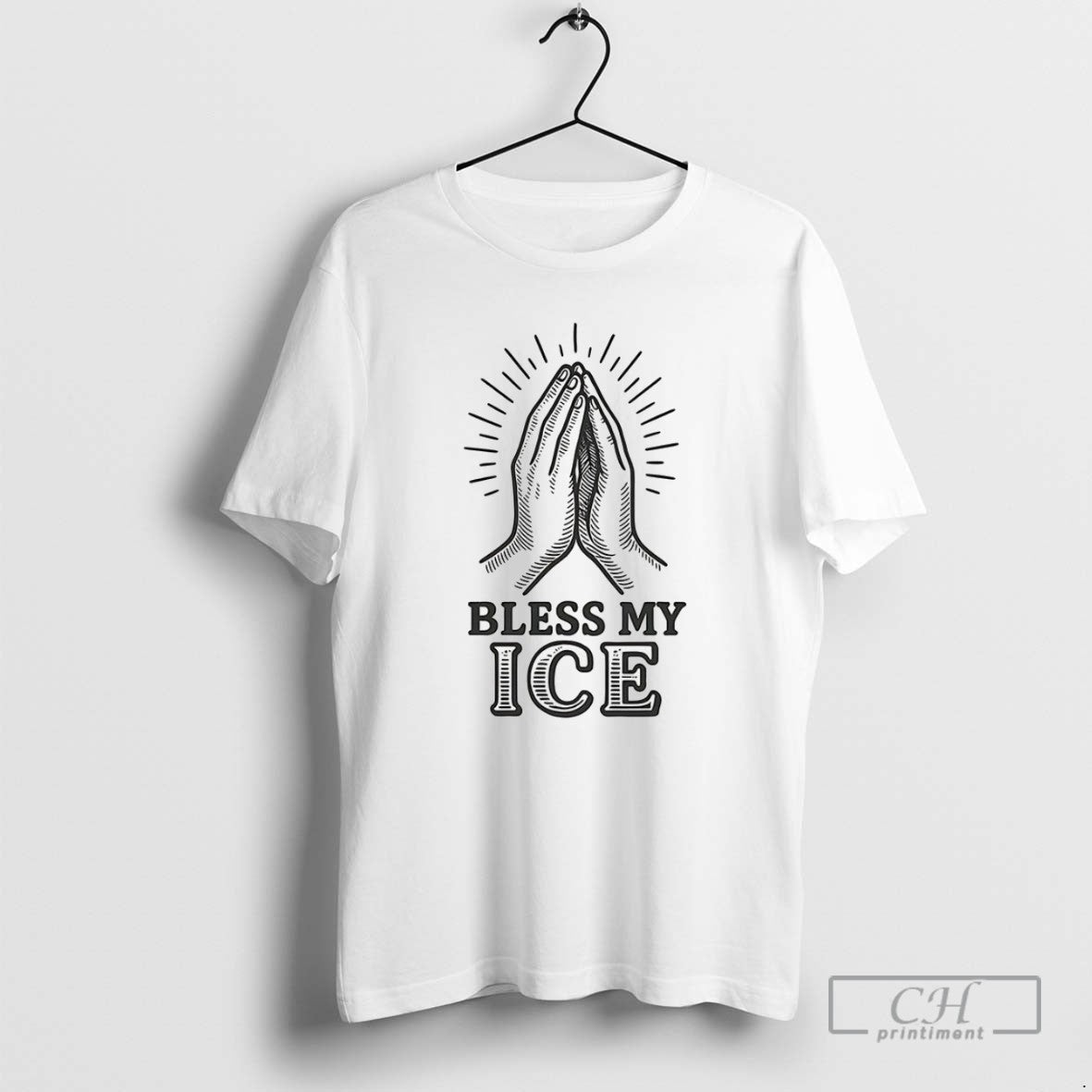 Bless Ice Praying Hands T Shirts Shirt Trendy Art