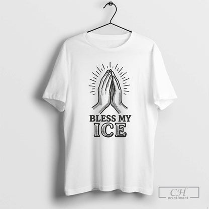 Bless Ice Praying Hands T Shirts Shirt Trendy Art