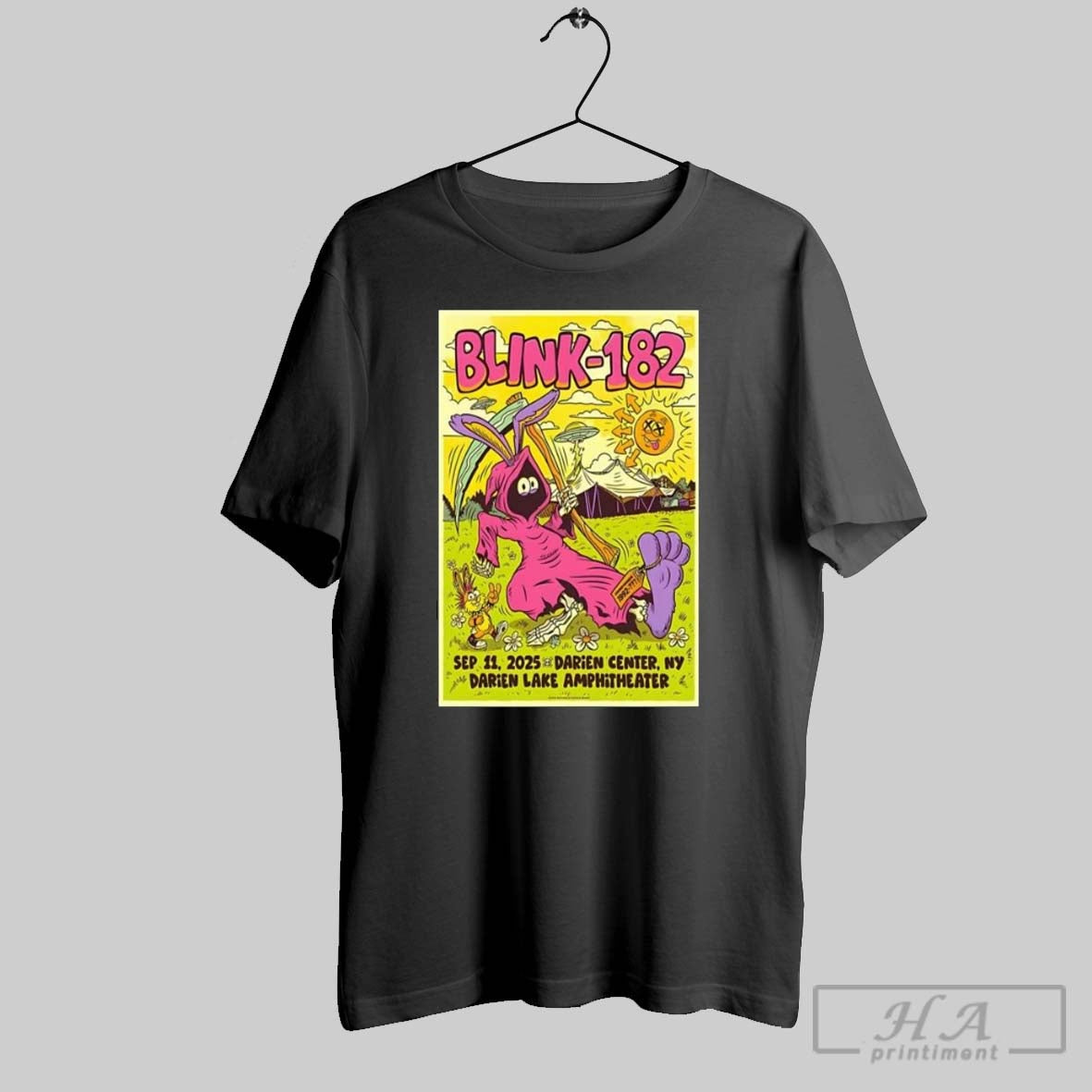 Blink 182 Sept 11 2025 Darien Center Ny Concert Poster Tee Designer