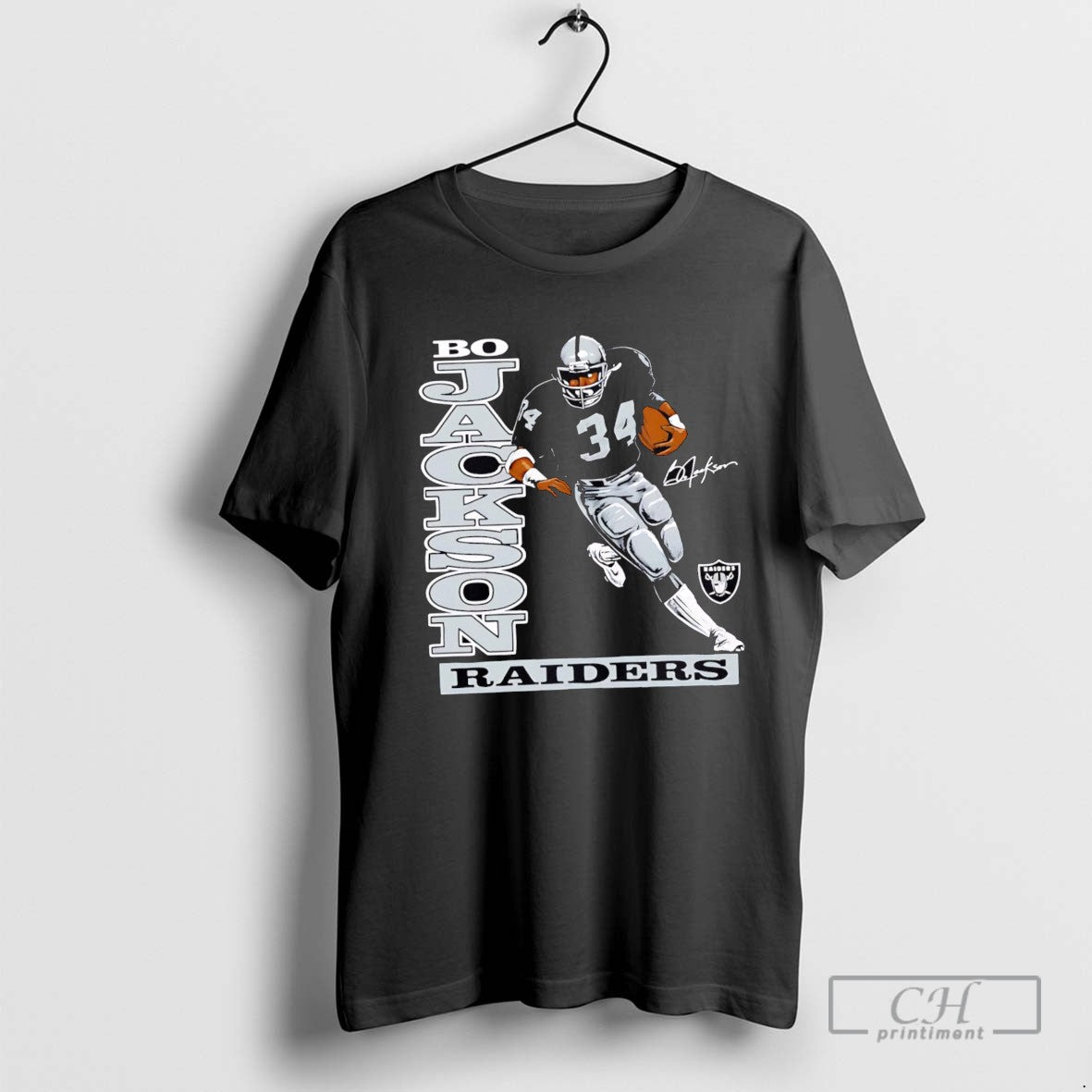 Bo Jackson Raiders 34 American Football Player Shirt Vintage Fashion