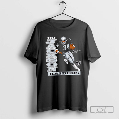 Bo Jackson Raiders 34 American Football Player Shirt Vintage Fashion