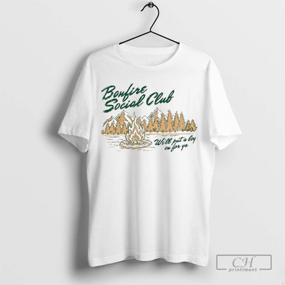 Bonfire Social Club Will Put Log Ya Ladies Sweatshirt Retro Fashion