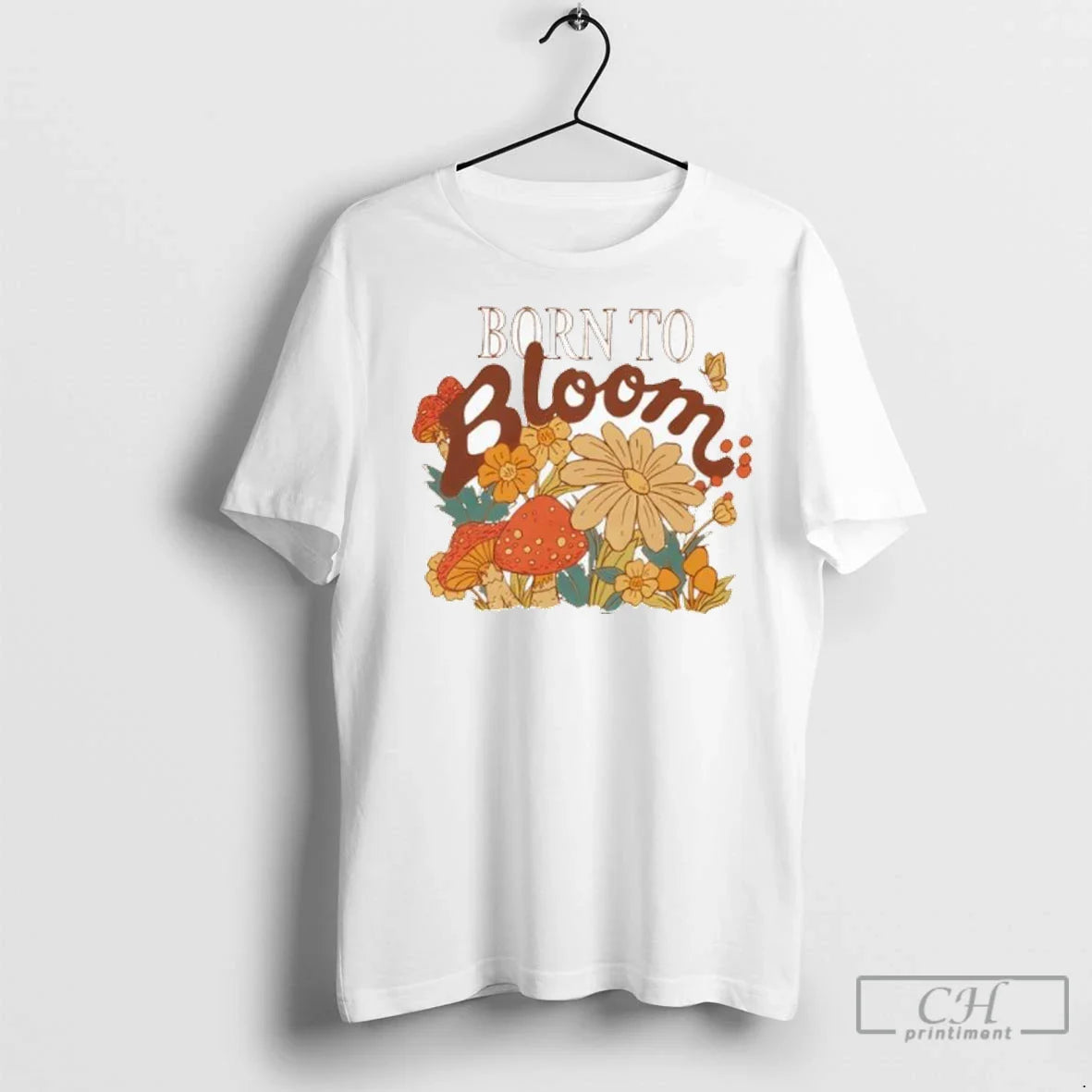 Born To Bloom Auturm Vitage Ladies Hoodie Elegant Apparel