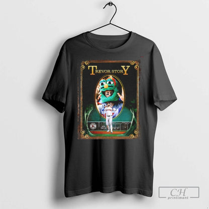 Boston Red Sox Trevor Story Mascot Artistic Baseball T Shirts Tee