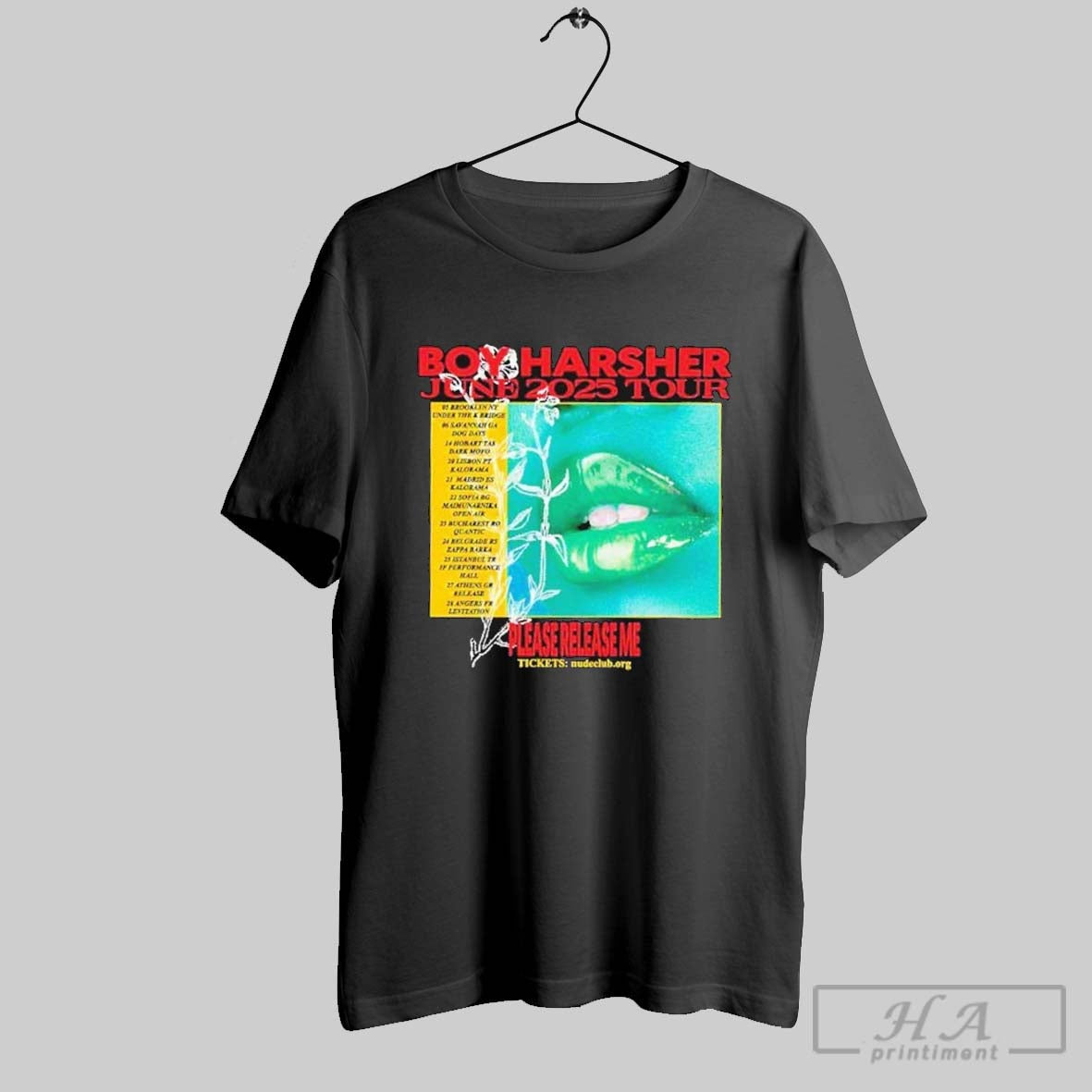 Harsher June 2025 Tour Please Release Me Dates T Shirts Tank Top