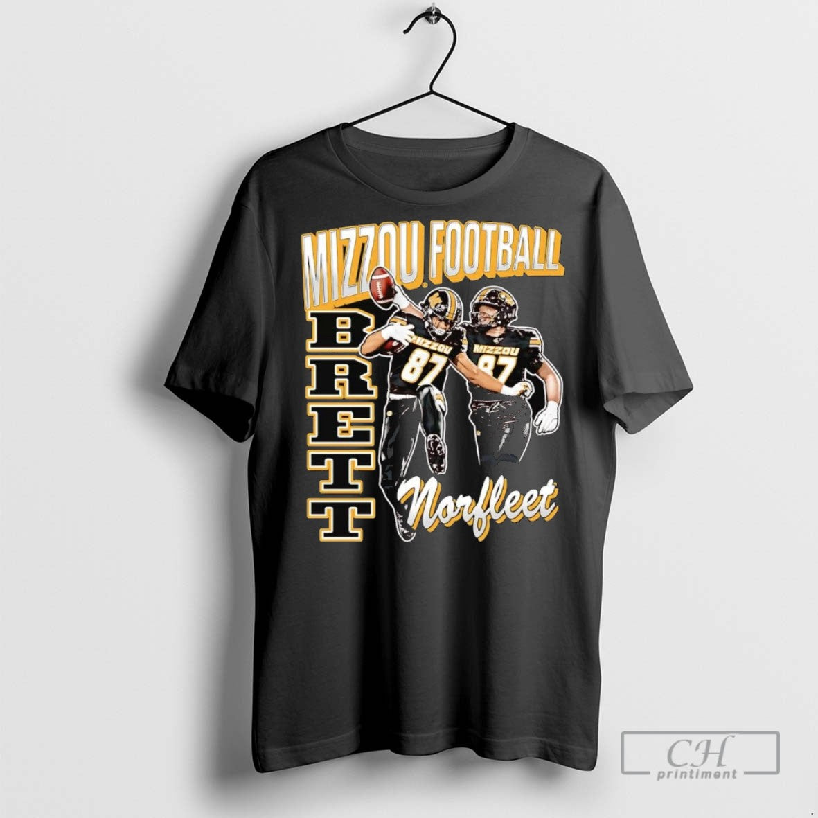 Brett Norfleet Illustrated Mizzou Football T Shirts Tank Top Modern