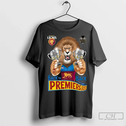 Brisbane Lions 2025 Afl Premiers Mark Knight Back To Back Shirt