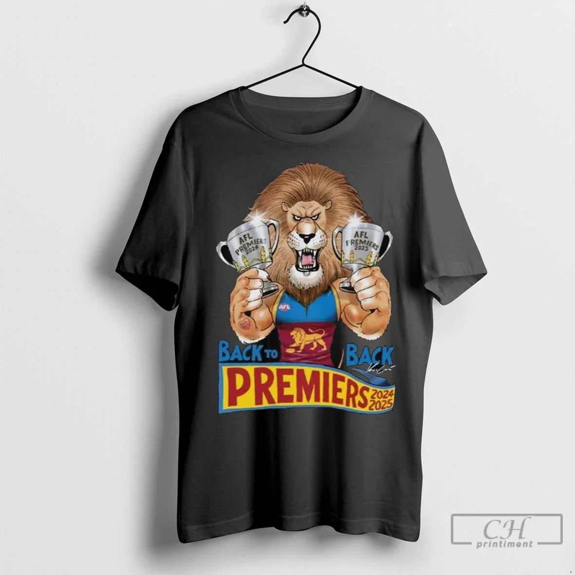 Brisbane Lions 2025 Premiers Mark Knight Long Sleve T Shirts TShirt