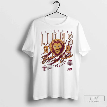 Brisbane Lions Afl 2025 Back To Back Premiers Hoodie Designer Art