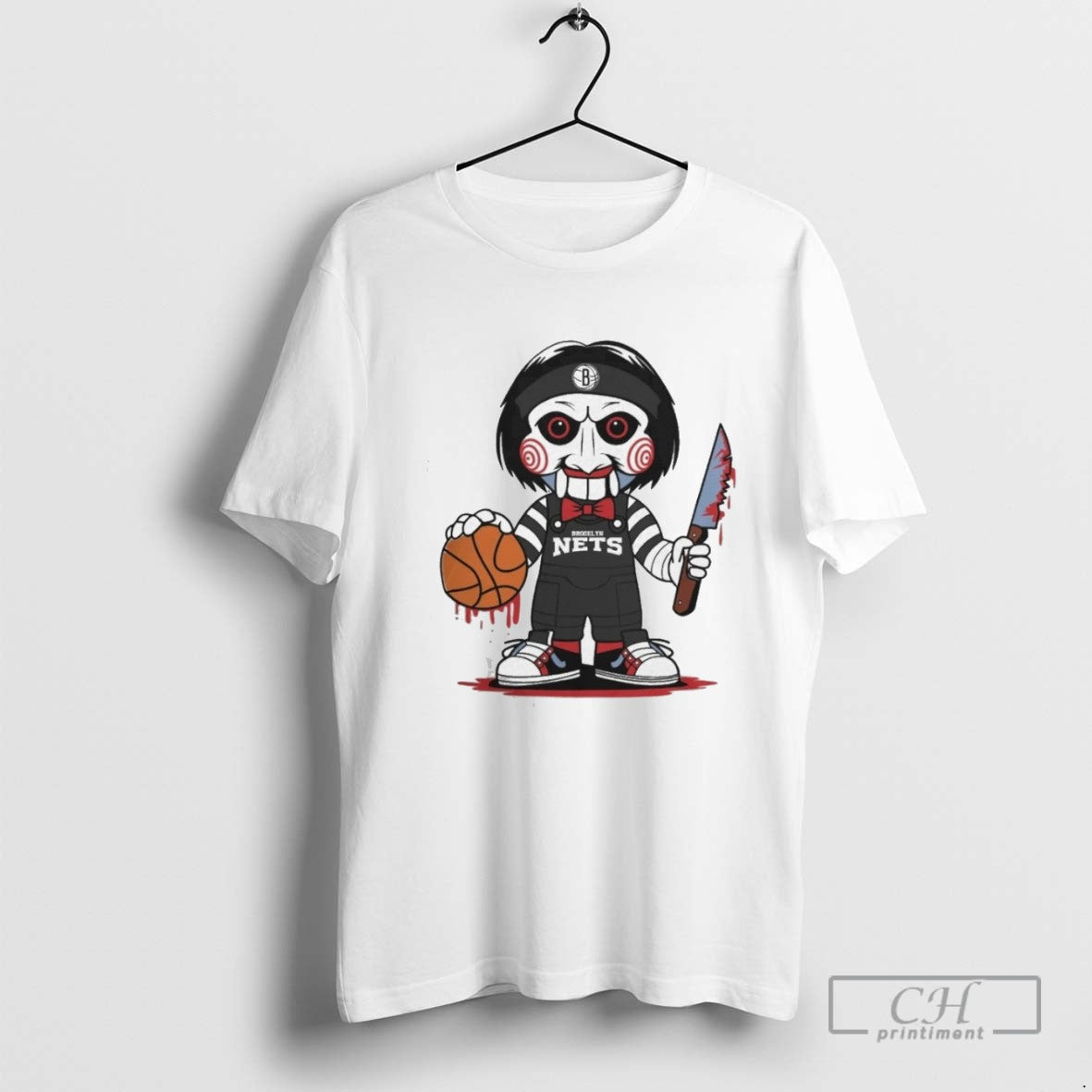Brooklyn Nets Halloween Jigsaw Saw Horror Basketball Hoodie Stylish