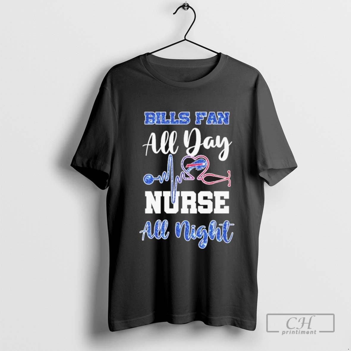 Buffalo Bills All Day Nurse All Night Diamond Shirt Premium Art
