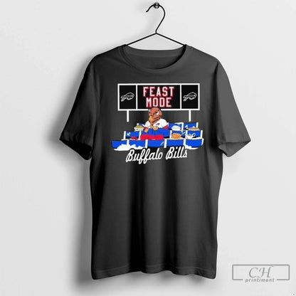 Buffalo Bills Football Mascot Eating Feast Mode Long Sleve T Shirts