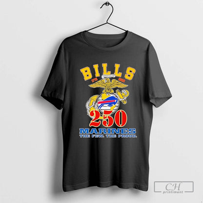 Buffalo Bills Us Marine Corps 250Th Anniversary Few Proud Hoodie