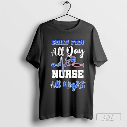 Buffalo Bills All Day Nurse All Night Long Sleeve Elegant Style