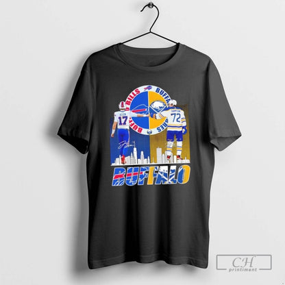 Buffalo Sports Allen Bills X Thompson Sabres Skyline T Shirts Tee