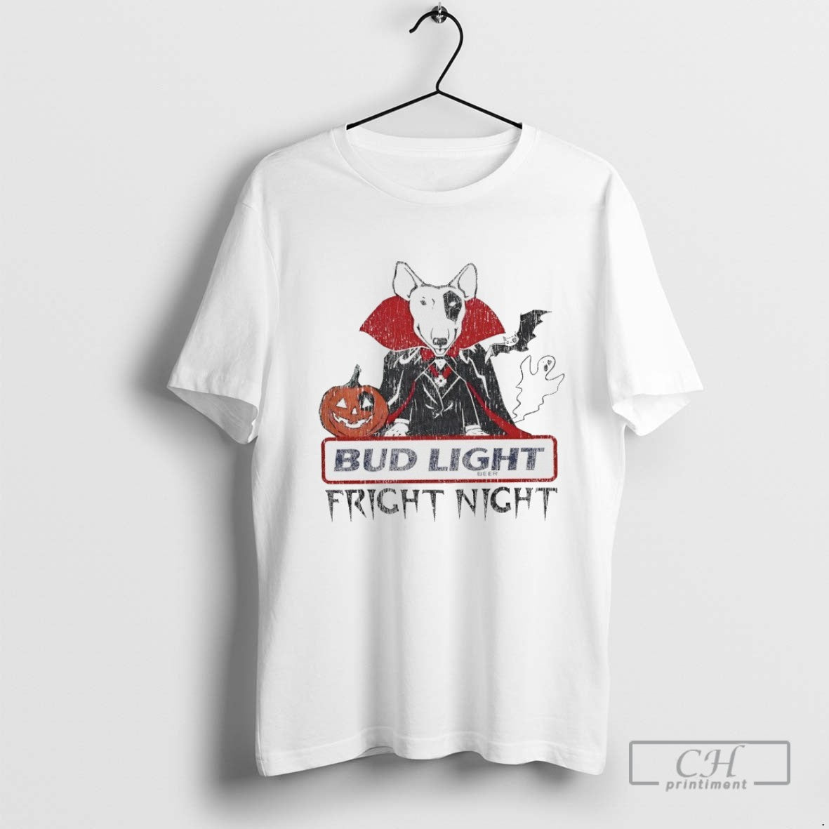 Bull Terrier Bud Light Beer Fright Night Pumpkin Halloween Hoodie