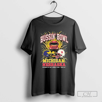 Bussin Bowl Nebraska Vs Michigan Shirt Trendy Art