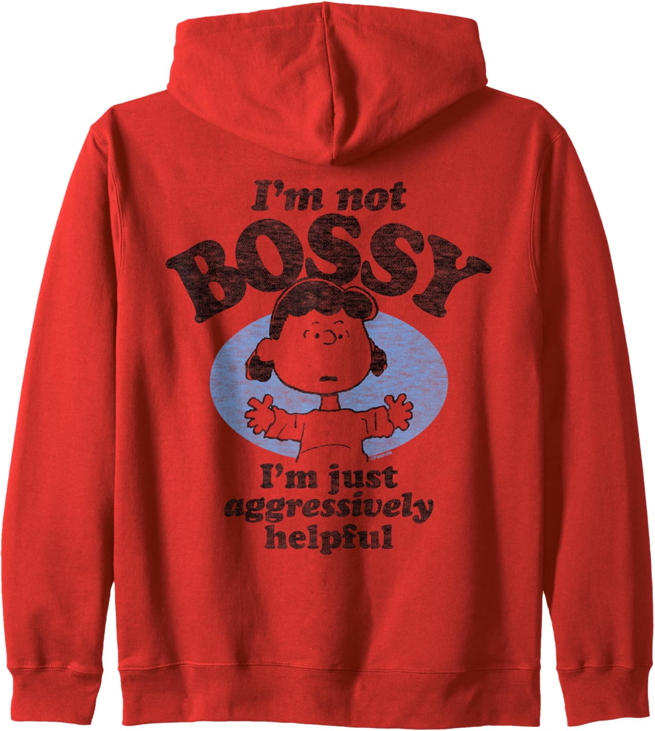Peanuts - Lucy I'm Not Bossy I'm Just Aggressively Helpful Zip Hoodie