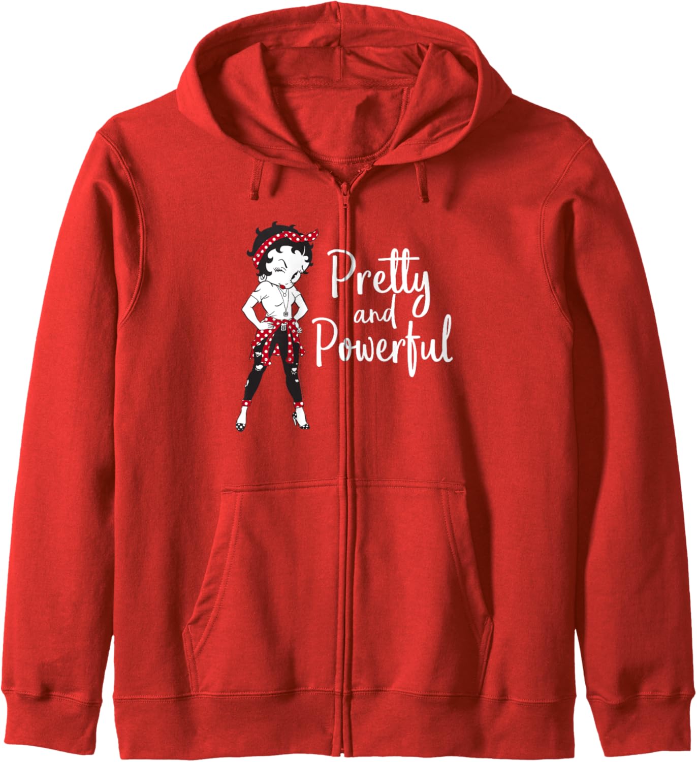 Betty Boop Vintage Pretty and Powerful Zip Hoodie