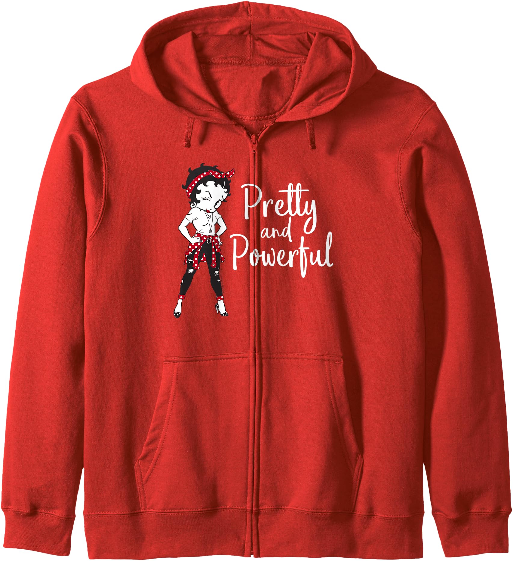 Betty Boop Vintage Pretty and Powerful Zip Hoodie