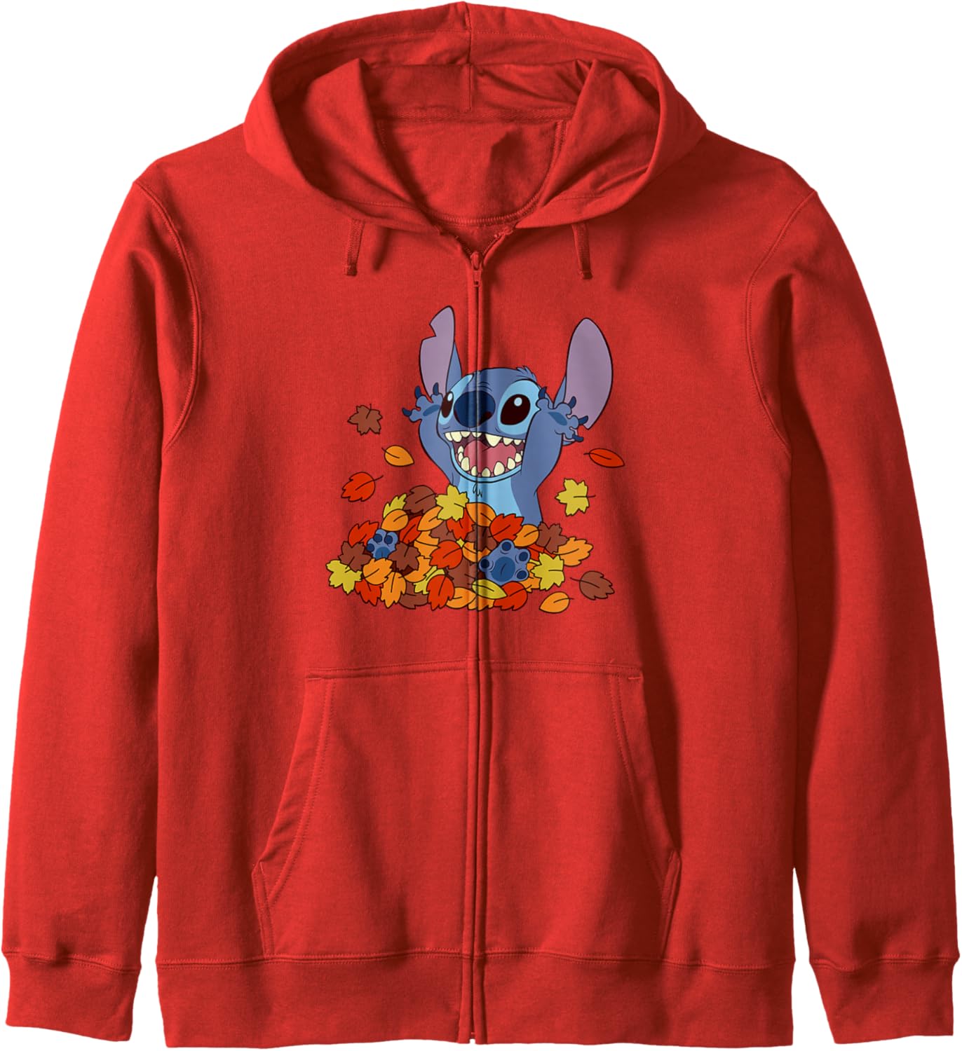 Disney Lilo & Stitch Autumn Leaves Stitch Zip Hoodie