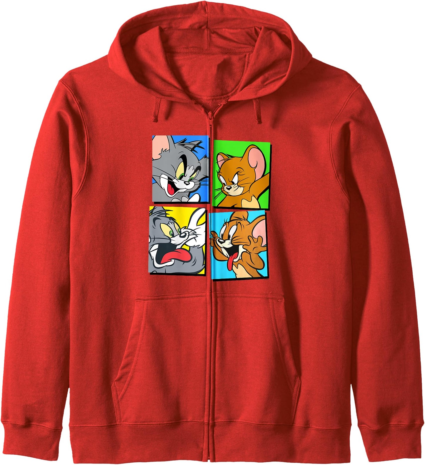 Tom and Jerry Best Frenemies Character Panels Zip Hoodie