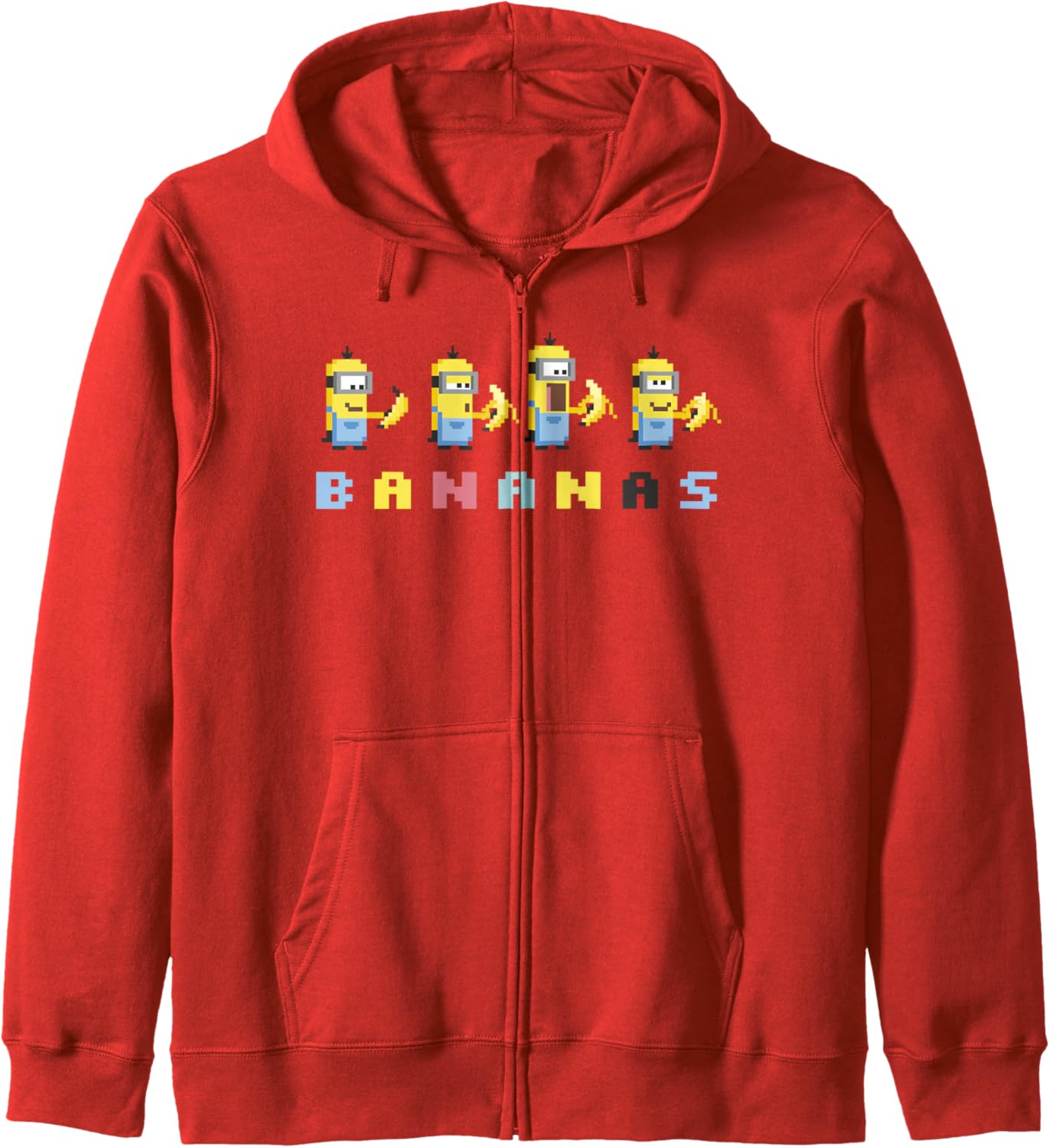 Despicable Me Minions Bananas Pixel Group Shot Zip Hoodie