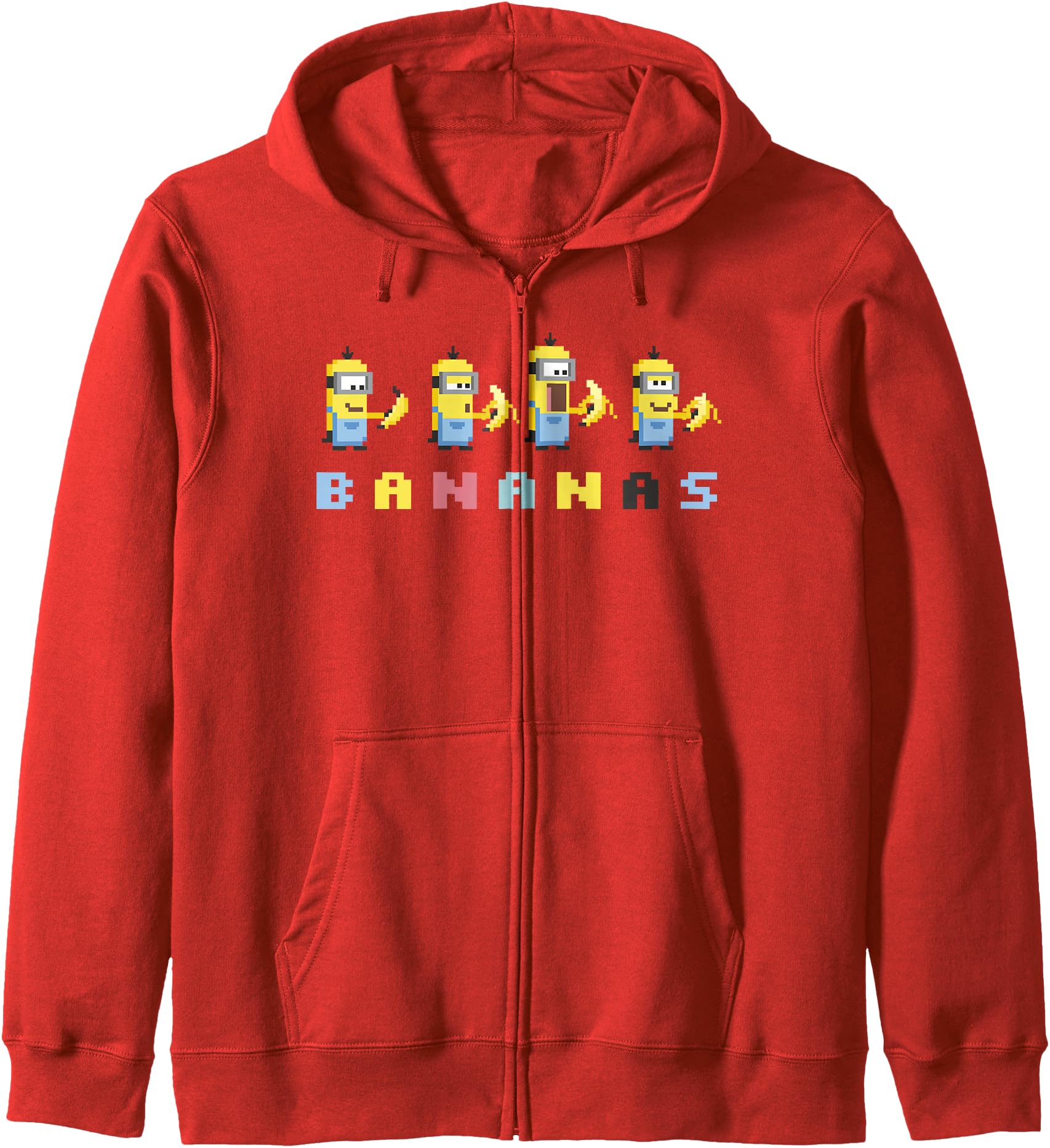 Despicable Me Minions Bananas Pixel Group Shot Zip Hoodie