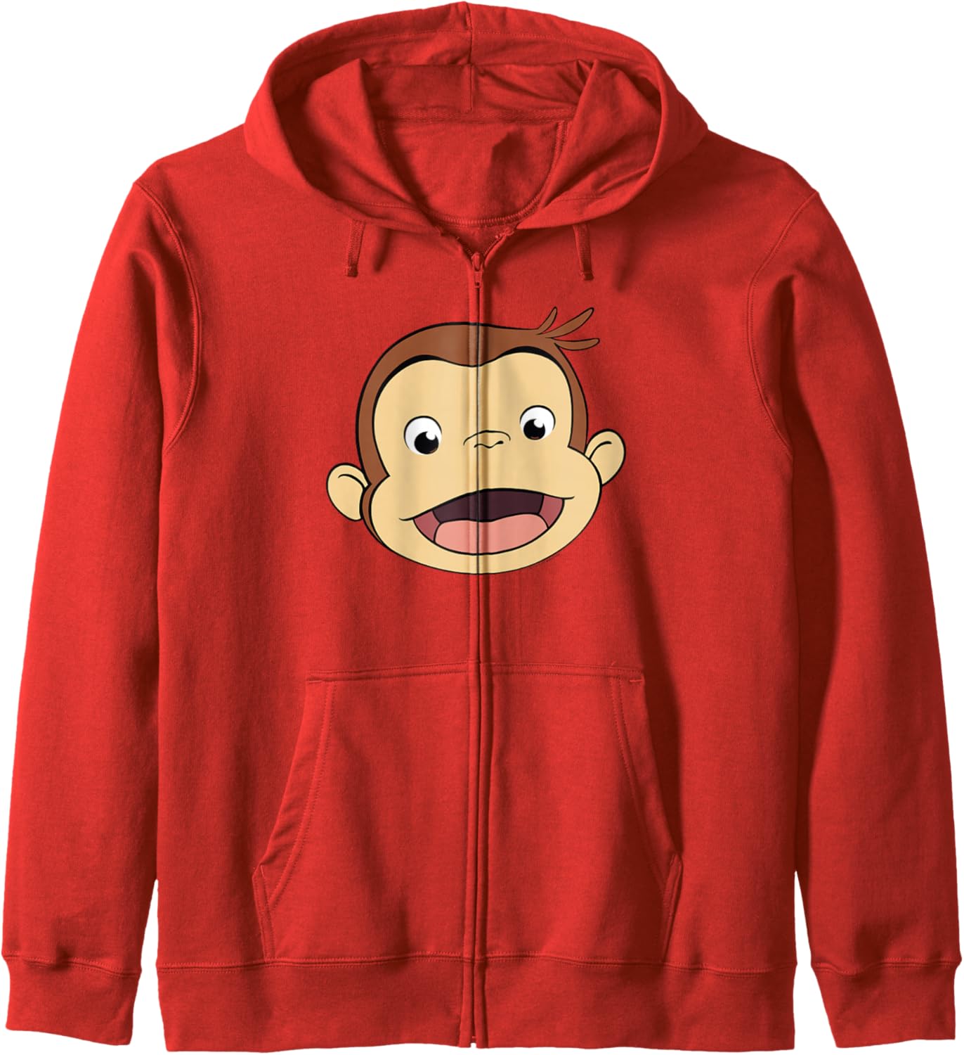 Curious George Big Face Monkey Smile Zip Hoodie