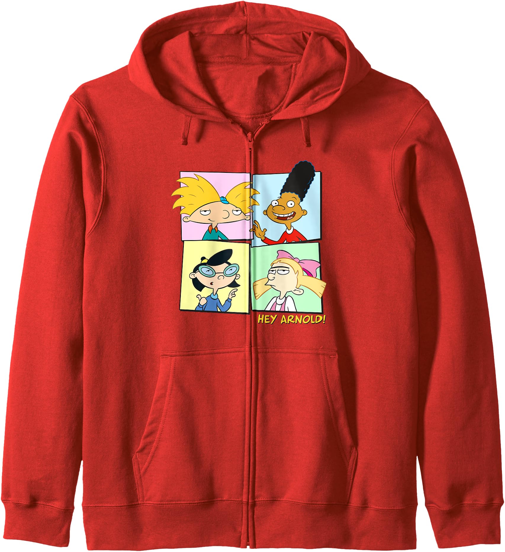 Hey Arnold! Main Characters Boxed Up Portraits Zip Hoodie