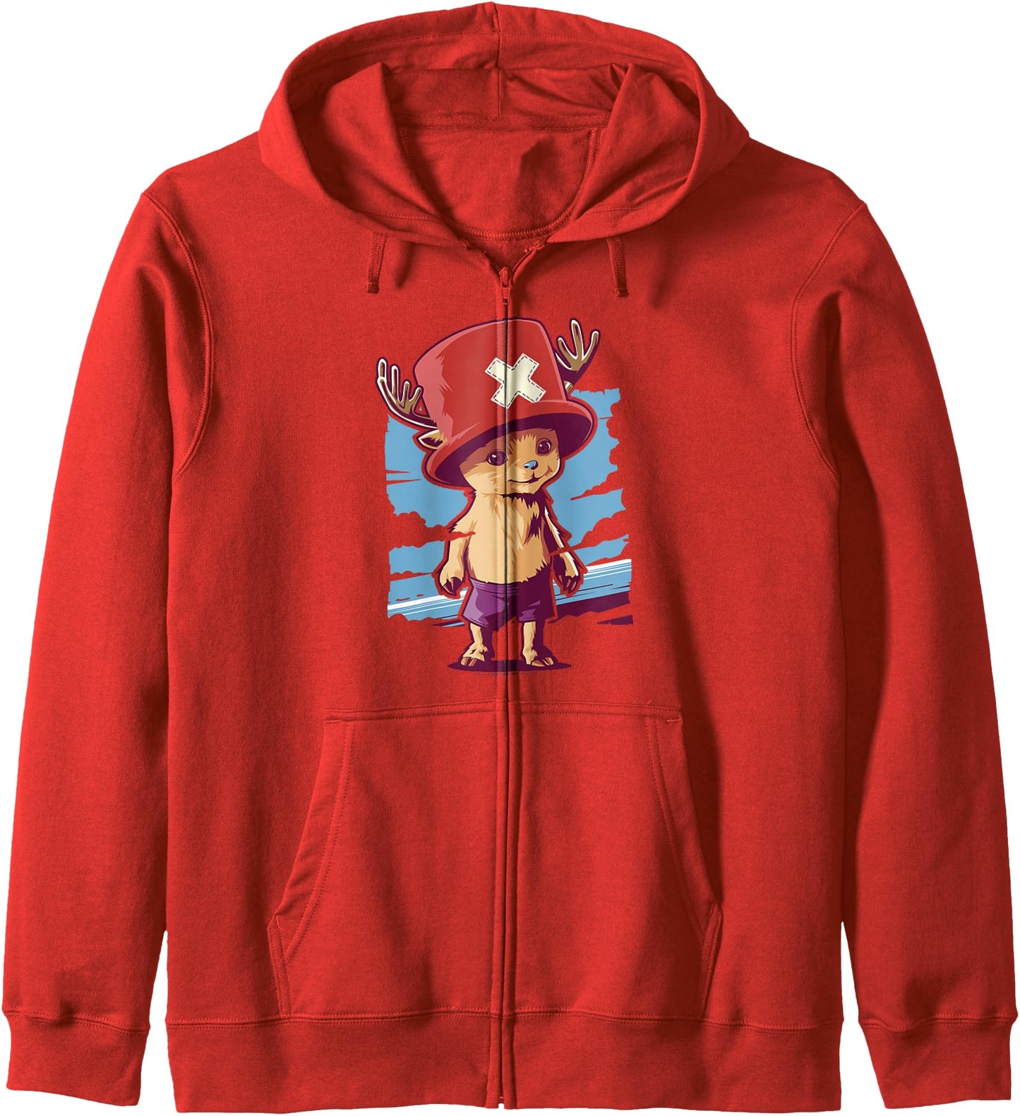 One Piece Tony Tony Chopper Cute Full Body Portrait Hoodie