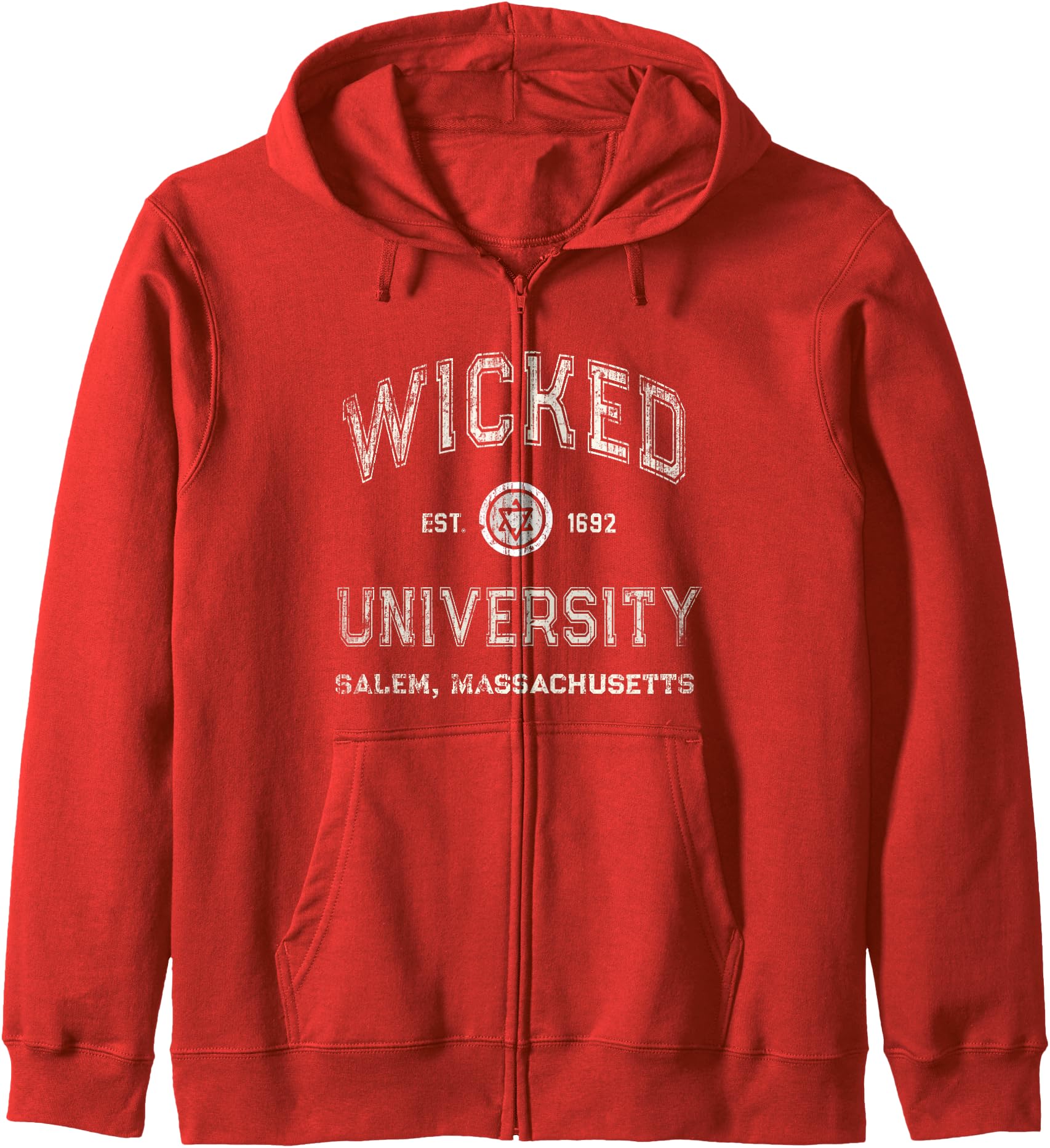 Funny Witches WICKED UNIVERSITY Salem Massachusetts Witch Zip Hoodie