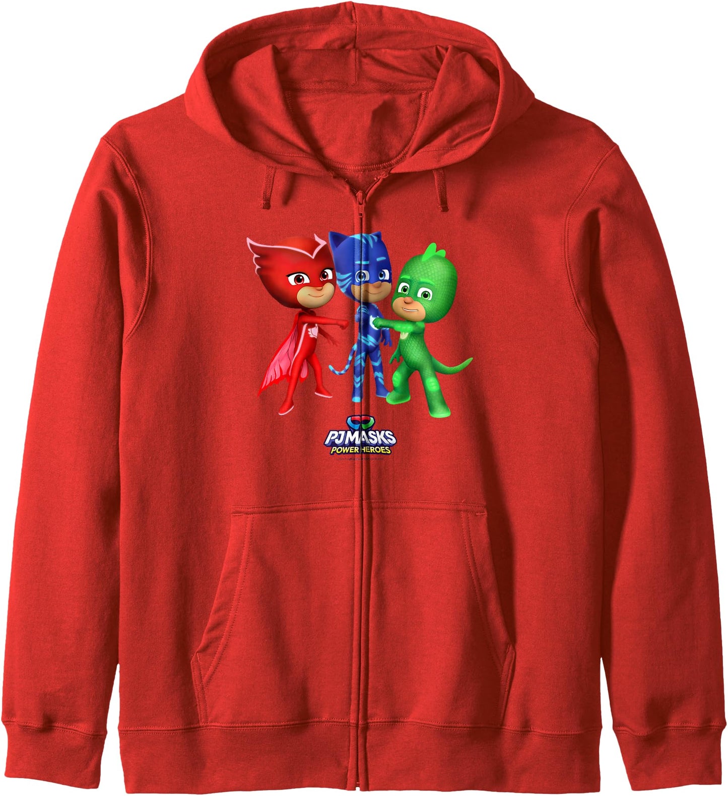 PJ Masks Group Shot Power Heroes Best Trio Logo Zip Hoodie
