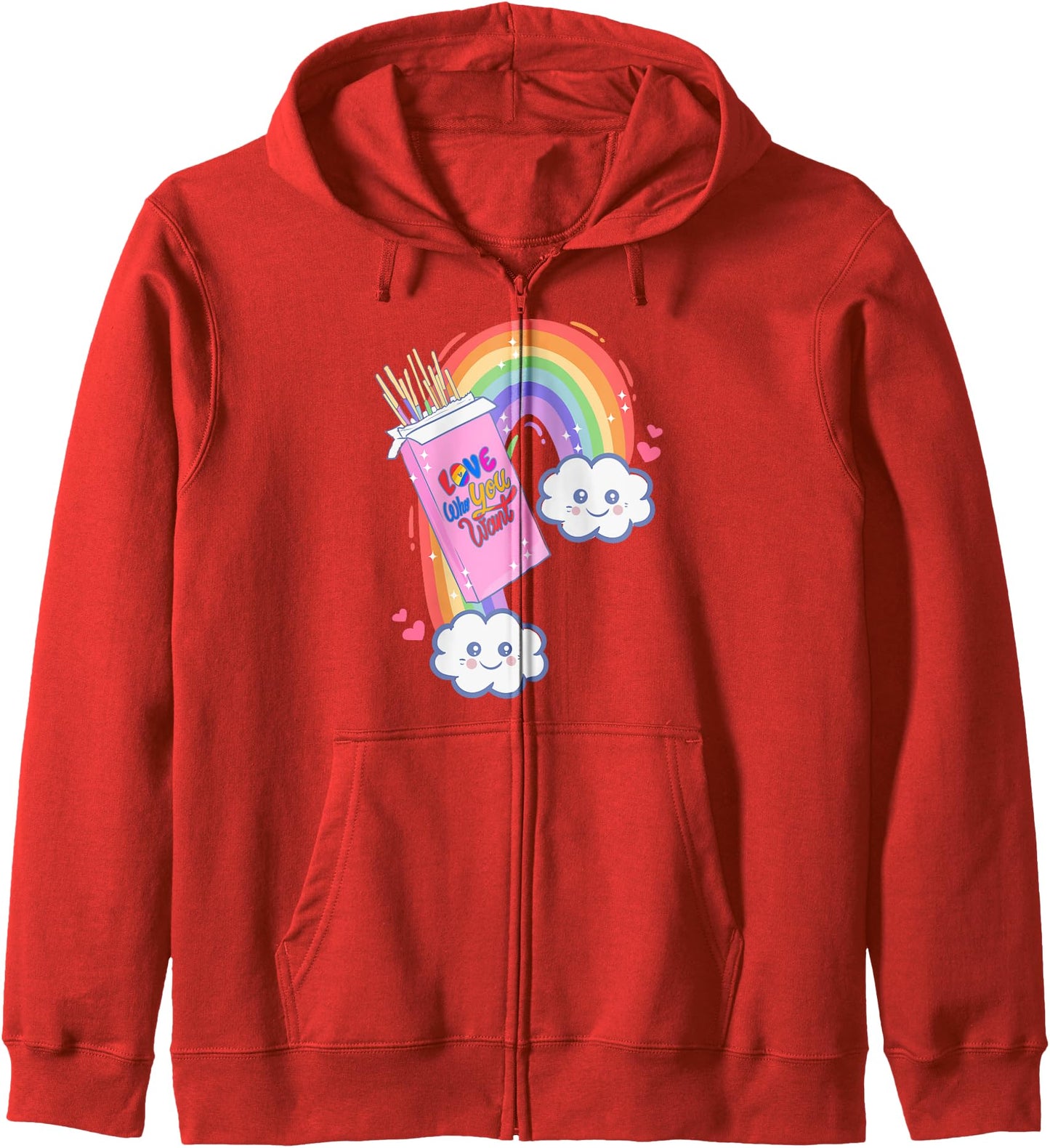 Japanese LGBTQ Kawaii Chocolate Sticks Anime Rainbow Hoodie