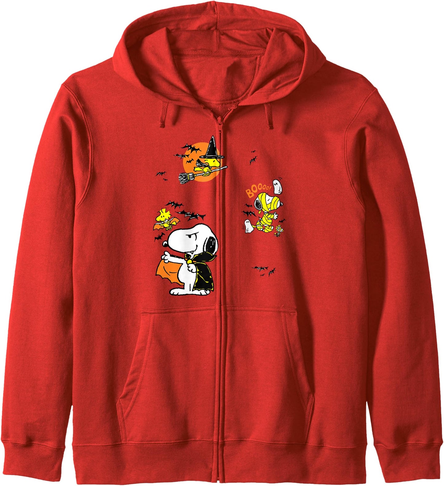 Snoopy and Woodstock Halloween Fun Zip Hoodie