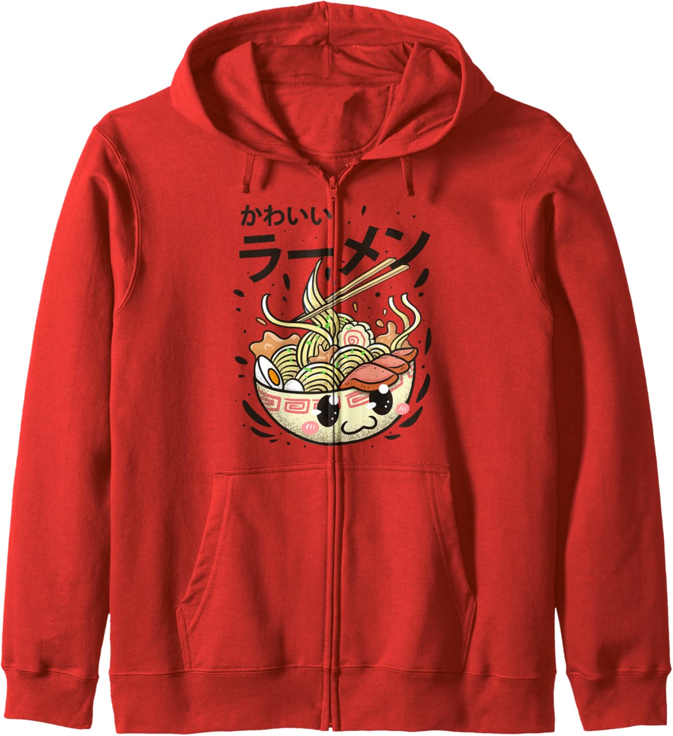 Kawaii Ramen Bowl Men Women Kids Japanese Noodle Japan Anime Zip Hoodie