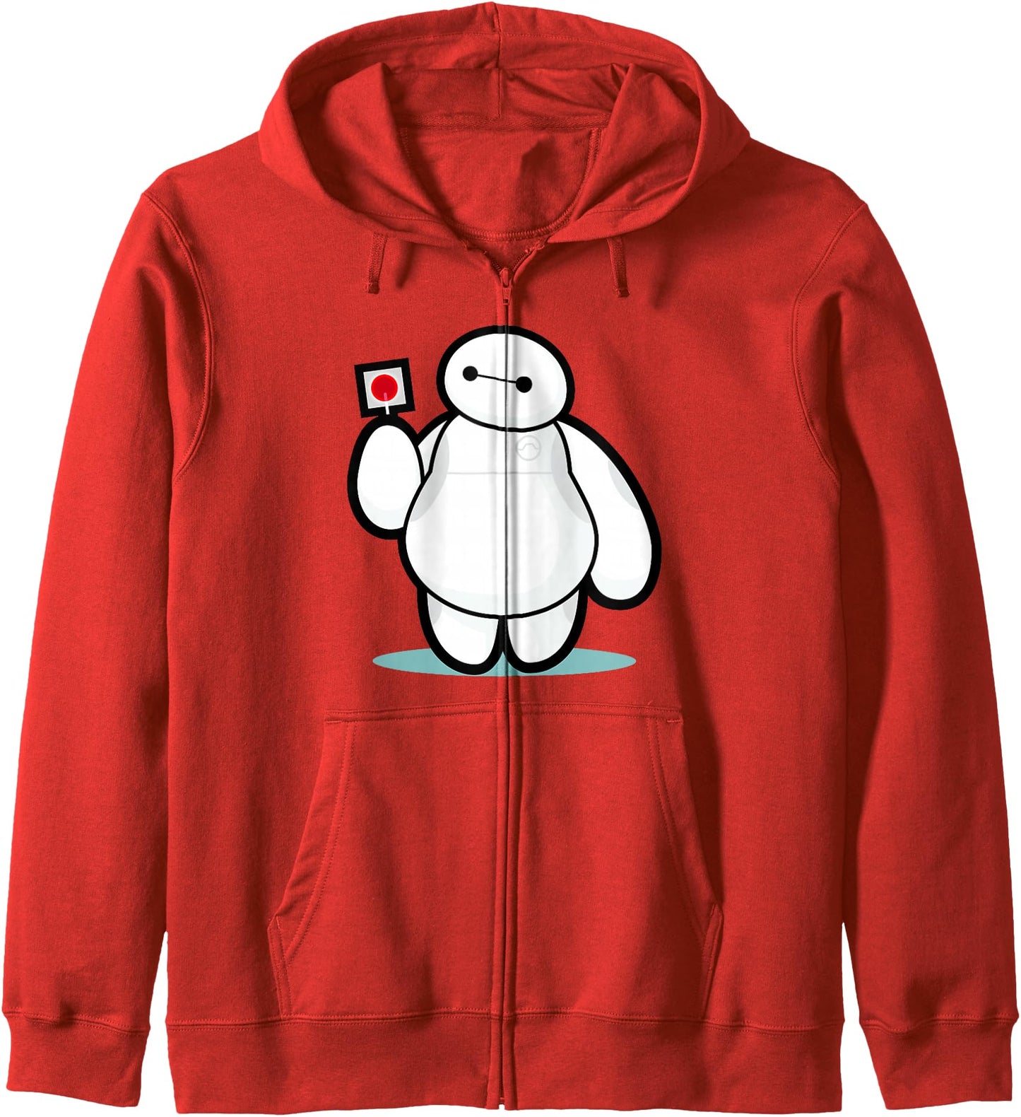 Disney Big Hero 6 Baymax With Lollipop Cute Shot Zip Hoodie