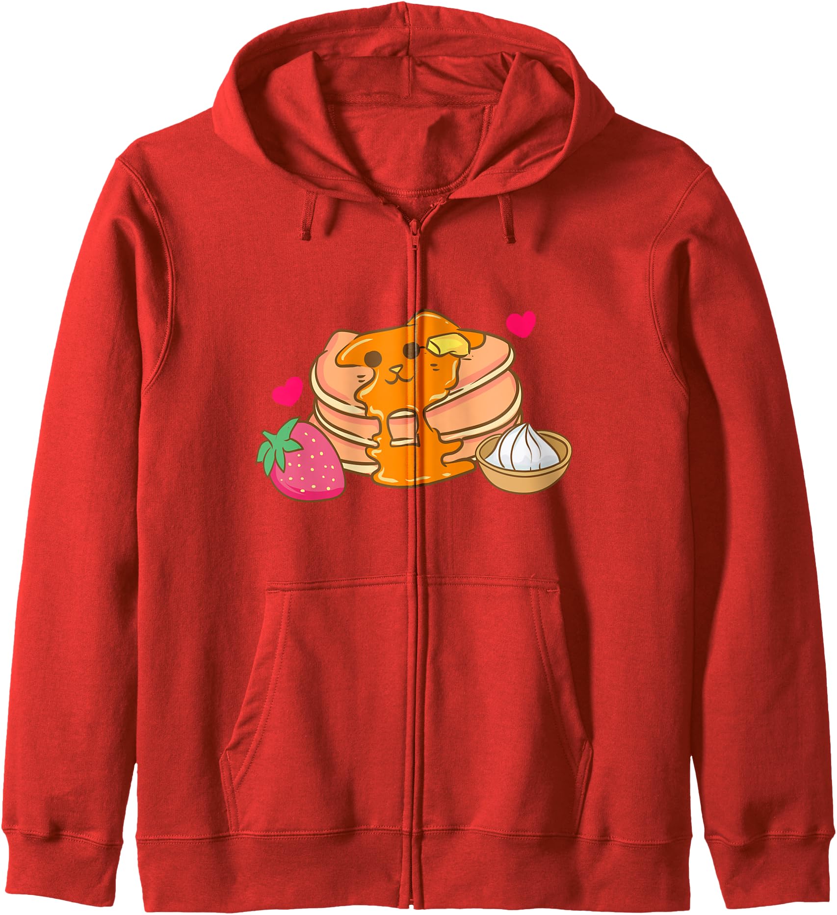 Pancake Cat Almond Flour Strawberry - Cute Kawaii Anime Hoodie