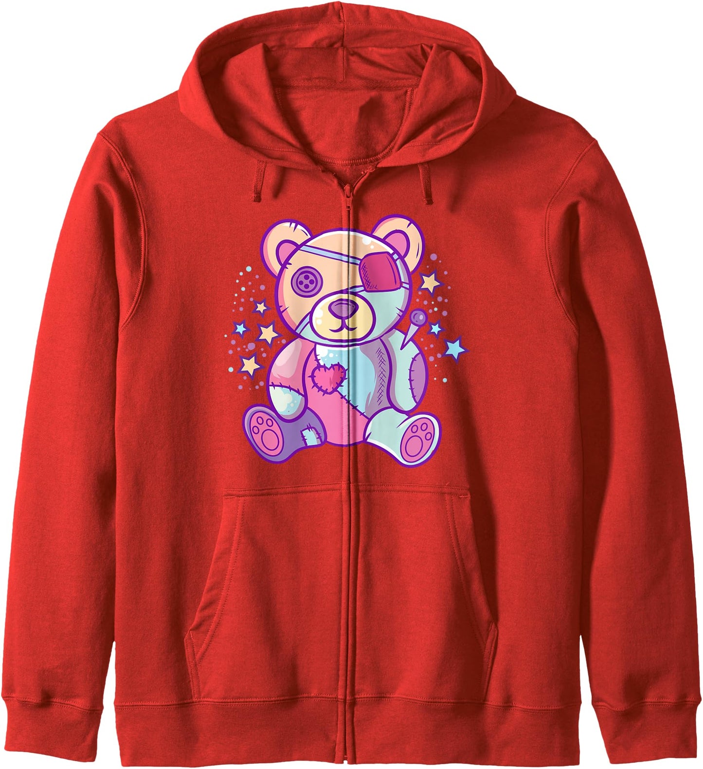 Bear With Eyepatch - Cute Pastel Goth Kawaii Anime Japan Hoodie