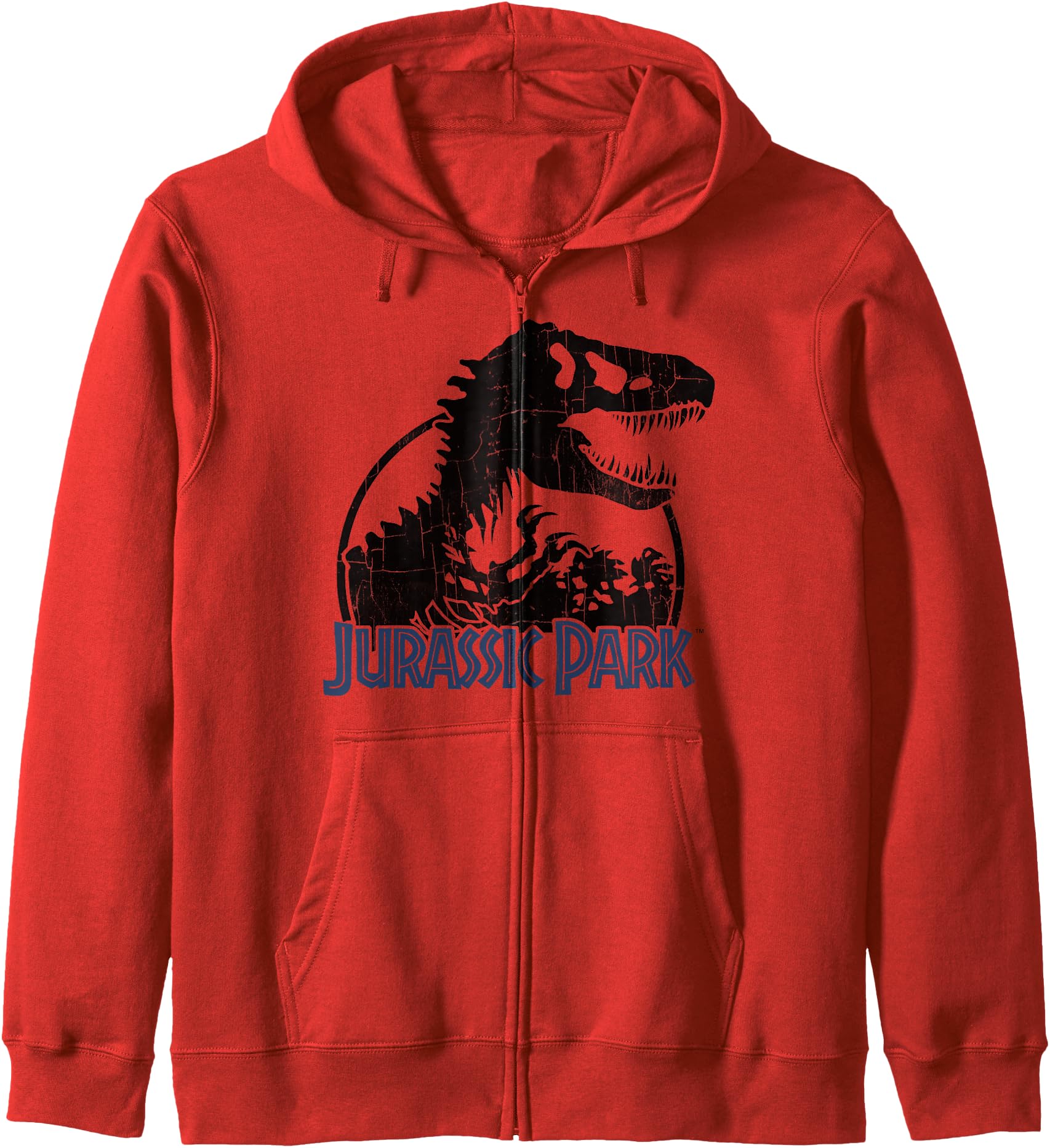 Jurassic Park Classic T-Rex Dark Logo Zip Hoodie
