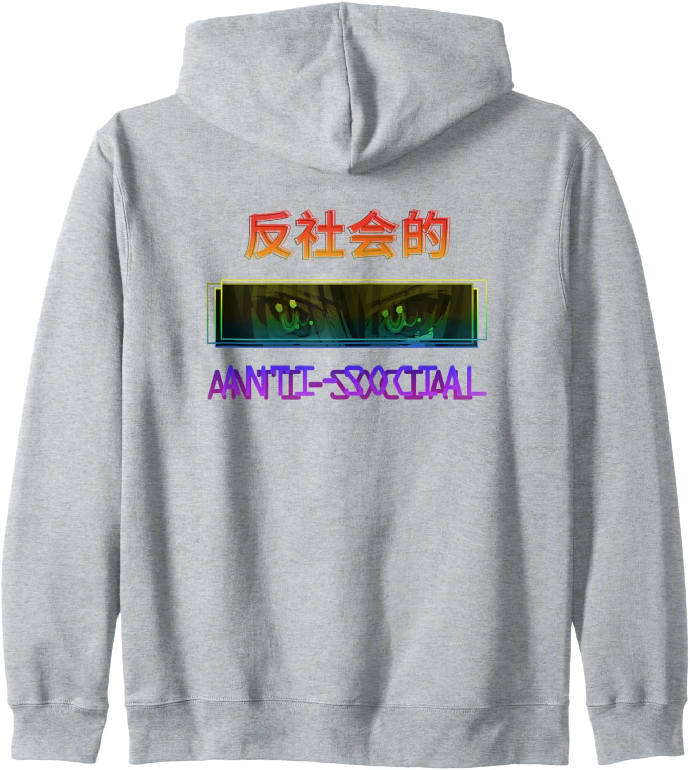 Anti-Social Girl Japanese Text Aesthetic Anime Vaporwave Hoodie