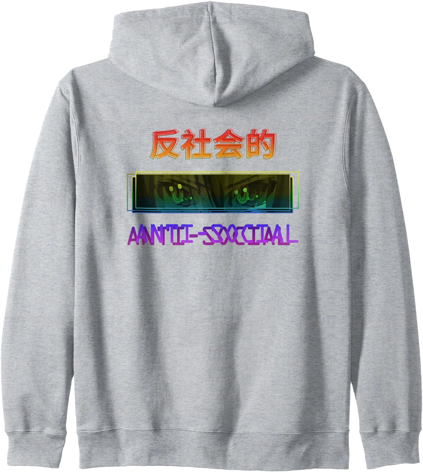 Anti-Social Girl Japanese Text Aesthetic Anime Vaporwave Hoodie